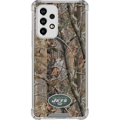 NFL New York Jets Realtree AP Camo Galaxy A53 5G Clear Case