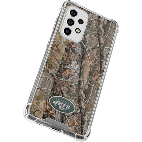 NFL New York Jets Realtree AP Camo Galaxy A53 5G Clear Case