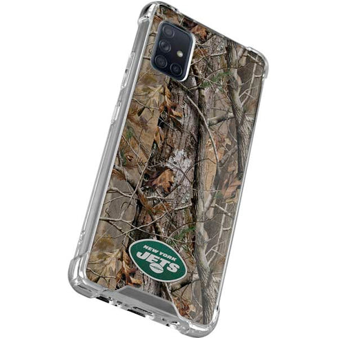 NFL New York Jets Realtree AP Camo Galaxy A71 5G Clear Case