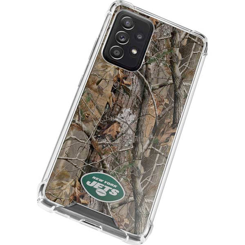 NFL New York Jets Realtree AP Camo Galaxy A72 5G Clear Case