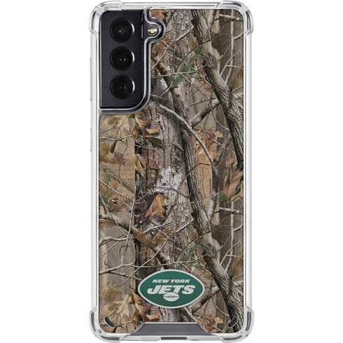 NFL New York Jets Realtree AP Camo Galaxy S21 5G Clear Case