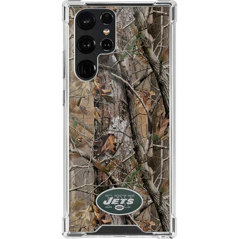 NFL New York Jets Realtree AP Camo Galaxy S22 Ultra Clear Case