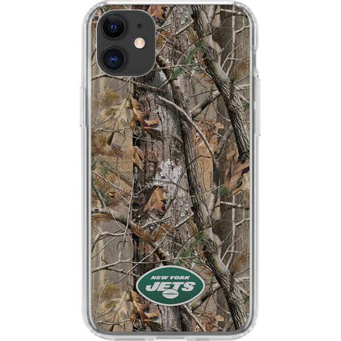 NFL New York Jets Realtree AP Camo iPhone 11 Clear Case