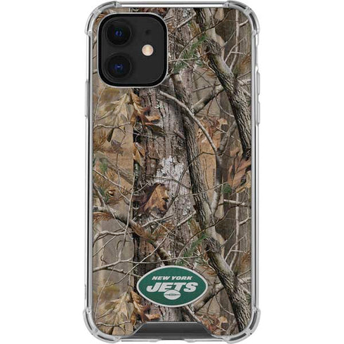 NFL New York Jets Realtree AP Camo iPhone 12 Clear Case