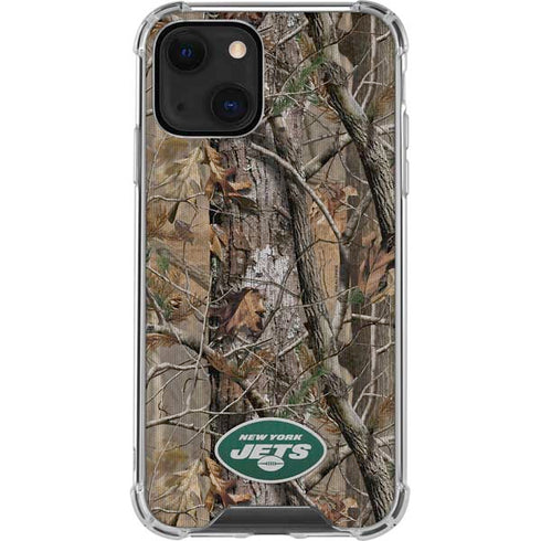 NFL New York Jets Realtree AP Camo iPhone 13 Clear Case