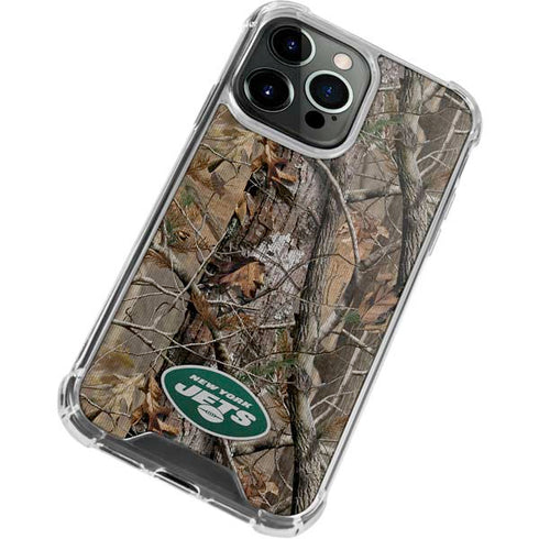 NFL New York Jets Realtree AP Camo iPhone 14 Pro Clear Case