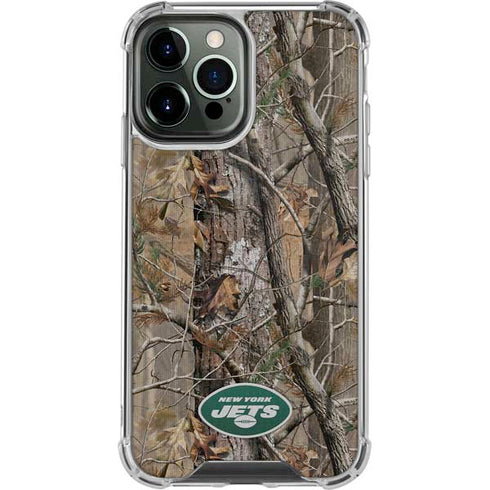 NFL New York Jets Realtree AP Camo iPhone 14 Pro Max Clear Case