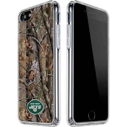 NFL New York Jets Realtree AP Camo iPhone SE (2nd & 3rd Gen) Clear Case