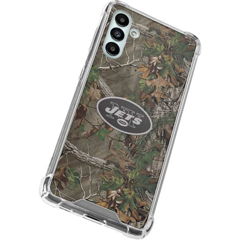 NFL New York Jets Realtree Xtra Green Camo Galaxy A13 5G Clear Case