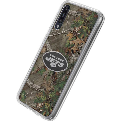 NFL New York Jets Realtree Xtra Green Camo Galaxy A50 Clear Case