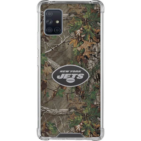 NFL New York Jets Realtree Xtra Green Camo Galaxy A51 5G Clear Case