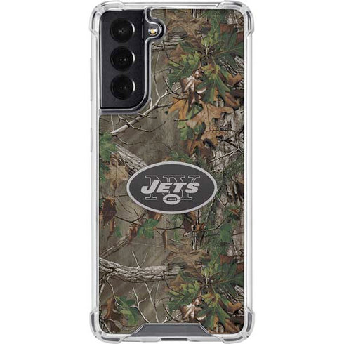 NFL New York Jets Realtree Xtra Green Camo Galaxy S22 Clear Case