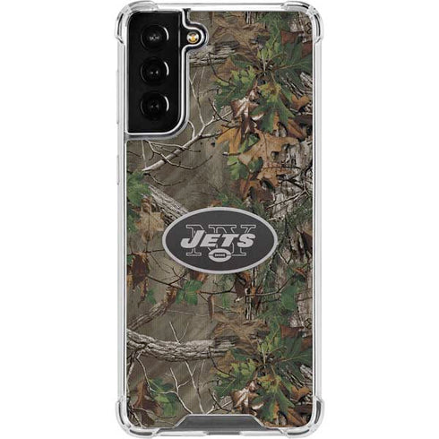 NFL New York Jets Realtree Xtra Green Camo Galaxy S22 Plus Clear Case
