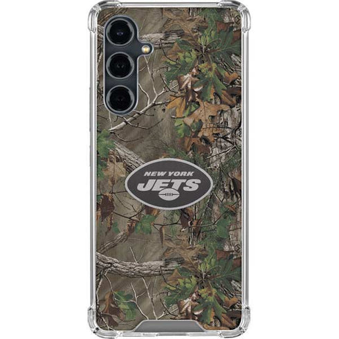 NFL New York Jets Realtree Xtra Green Camo Galaxy S23 FE Clear Case