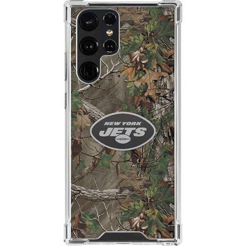 NFL New York Jets Realtree Xtra Green Camo Galaxy S24 Ultra Clear Case