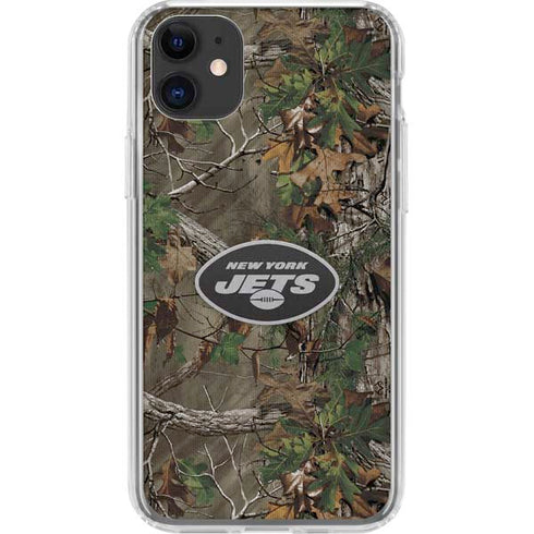NFL New York Jets Realtree Xtra Green Camo iPhone 11 Clear Case