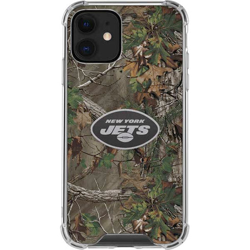NFL New York Jets Realtree Xtra Green Camo iPhone 12 Clear Case
