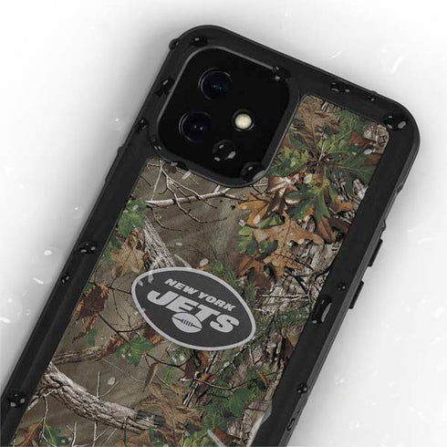 NFL New York Jets Realtree Xtra Green Camo iPhone 12 Mini Waterproof Case