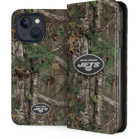 NFL New York Jets Realtree Xtra Green Camo iPhone 13 Folio Case