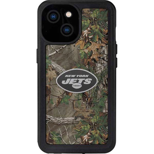 NFL New York Jets Realtree Xtra Green Camo iPhone 13 Mini Waterproof Case