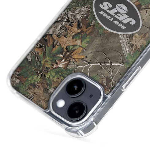 NFL New York Jets Realtree Xtra Green Camo iPhone 15 MagSafe Case