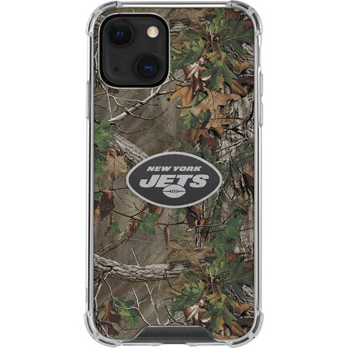 NFL New York Jets Realtree Xtra Green Camo iPhone 15 Plus Clear Case