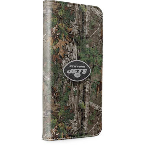 NFL New York Jets Realtree Xtra Green Camo iPhone 15 Folio Case