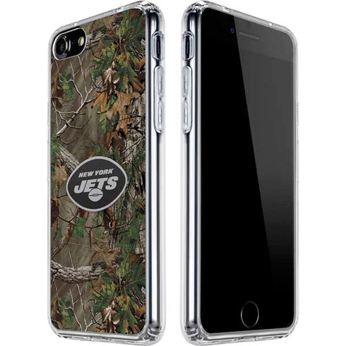 NFL New York Jets Realtree Xtra Green Camo iPhone SE (2nd & 3rd Gen) Clear Case