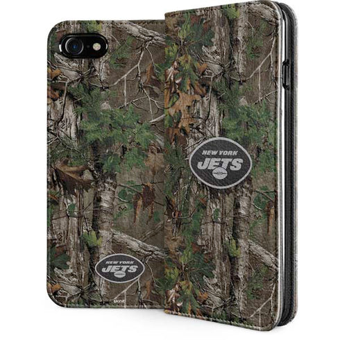 NFL New York Jets Realtree Xtra Green Camo iPhone SE (2nd & 3rd Gen) Folio Case