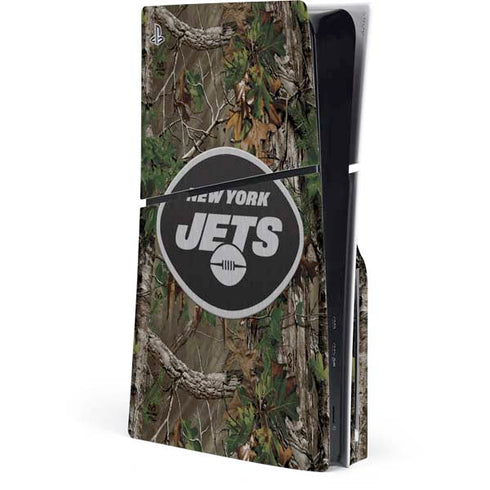 NFL New York Jets Realtree Xtra Green Camo PS5 Slim Disk Console Skin
