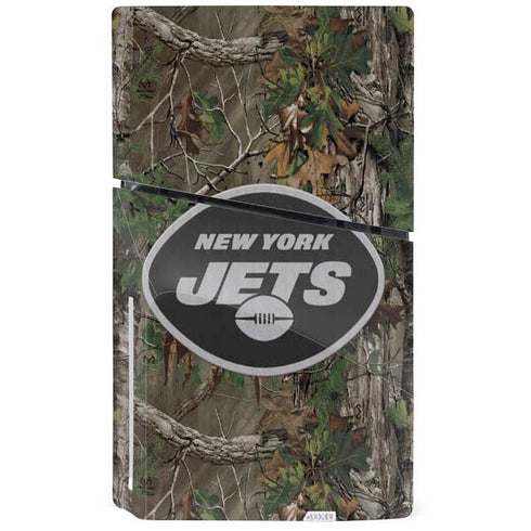 NFL New York Jets Realtree Xtra Green Camo PS5 Slim Disk Console Skin