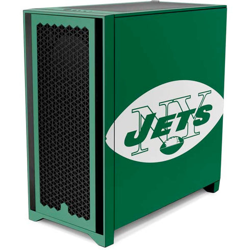 NFL New York Jets Retro Logo Corsair 4000D Tempered Glass Mid-Tower ATX Case Skin