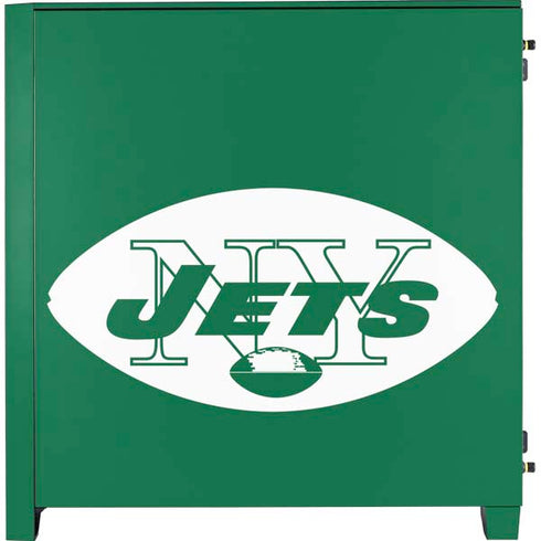 NFL New York Jets Retro Logo Corsair 4000D Tempered Glass Mid-Tower ATX Case Skin