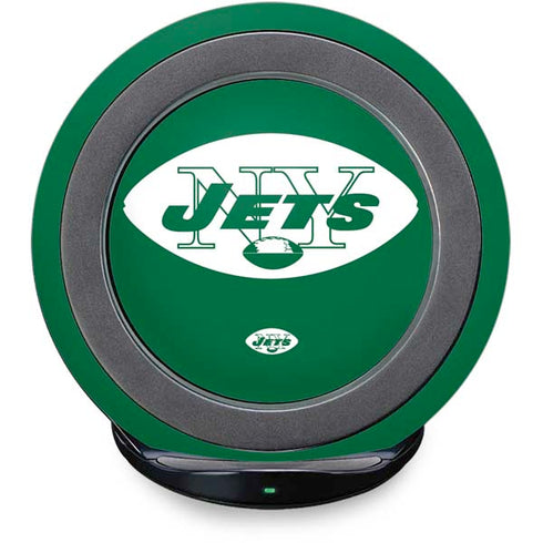 NFL New York Jets Retro Logo Fast Charge Wireless Charging Stand Skin