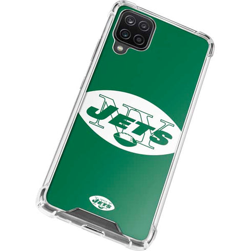 NFL New York Jets Retro Logo Galaxy A12 Clear Case