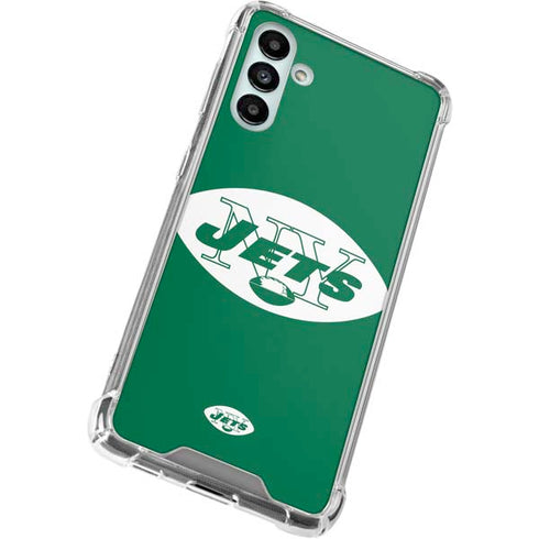 NFL New York Jets Retro Logo Galaxy A13 5G Clear Case
