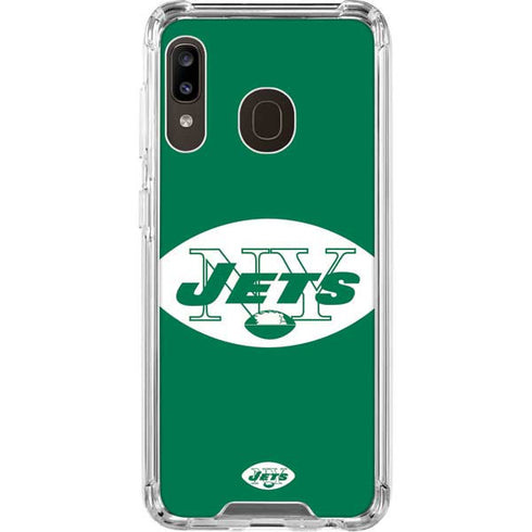 NFL New York Jets Retro Logo Galaxy A30 Clear Case