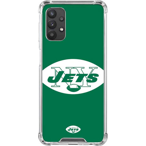 NFL New York Jets Retro Logo Galaxy A32 5G Clear Case