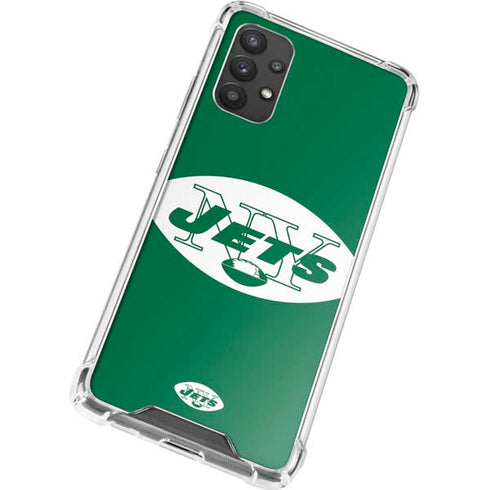 NFL New York Jets Retro Logo Galaxy A32 5G Clear Case