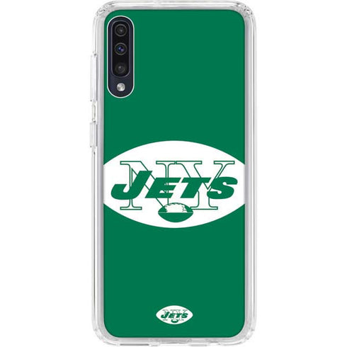 NFL New York Jets Retro Logo Galaxy A50 Clear Case