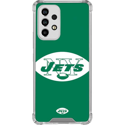 NFL New York Jets Retro Logo Galaxy A53 5G Clear Case