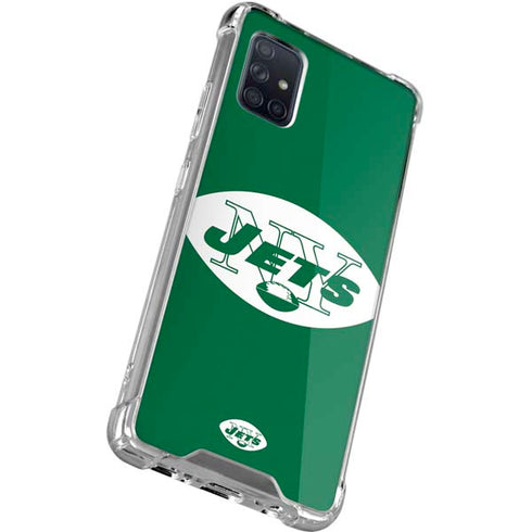 NFL New York Jets Retro Logo Galaxy A71 5G Clear Case