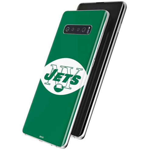 NFL New York Jets Retro Logo Galaxy S10 Plus Skin