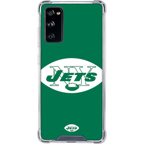 NFL New York Jets Retro Logo Galaxy S20 FE Clear Case