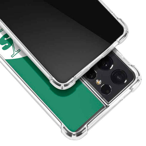NFL New York Jets Retro Logo Galaxy S21 Ultra 5G Clear Case