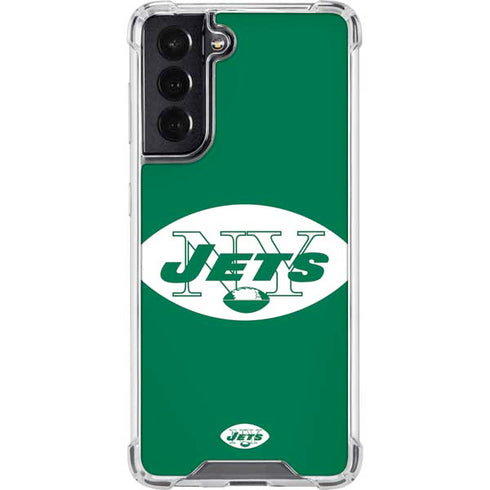 NFL New York Jets Retro Logo Galaxy S22 Clear Case
