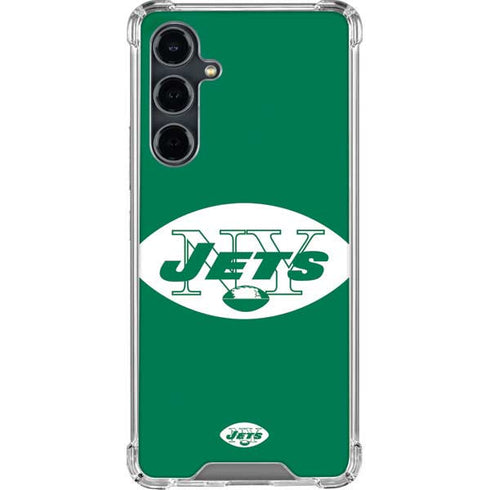 NFL New York Jets Retro Logo Galaxy S23 FE Clear Case