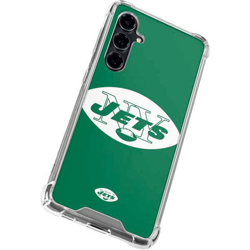 NFL New York Jets Retro Logo Galaxy S23 FE Clear Case