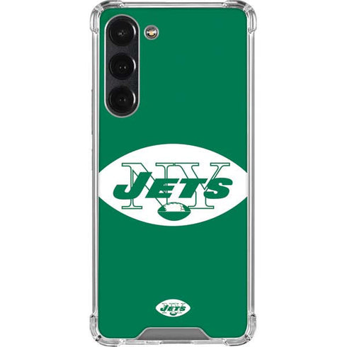 NFL New York Jets Retro Logo Galaxy S23 Plus Clear Case