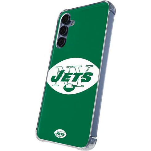 NFL New York Jets Retro Logo Galaxy S24 Clear Case